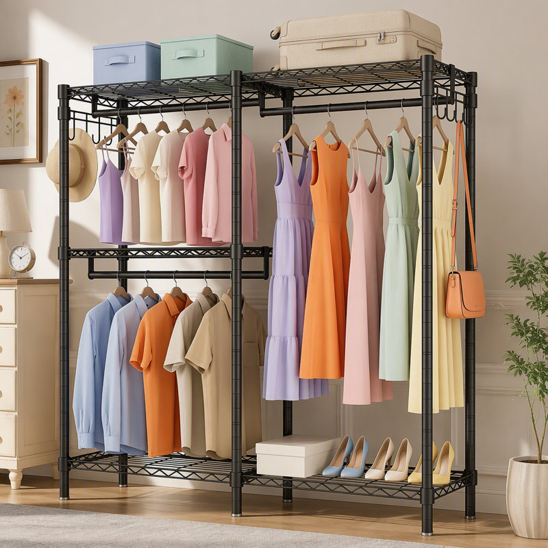 Portant à vêtements en L