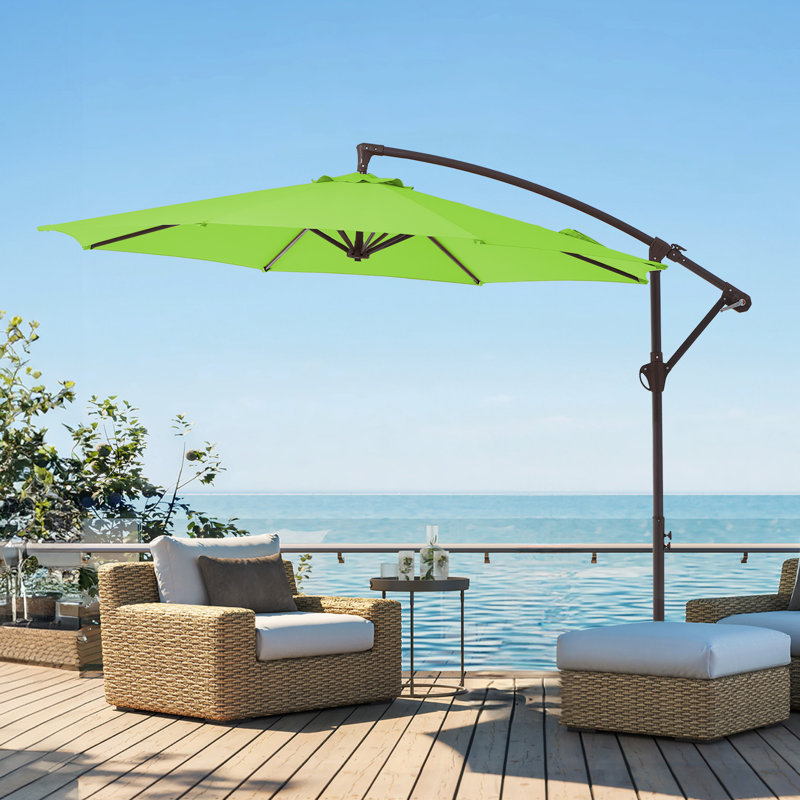 Cheryl-Ann 120'' Round Cantilever Umbrella, Apple Green