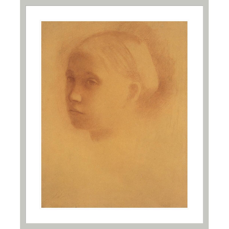 Marguerite Degas Enfant par Edgar Degas, impression giclée sur cadre, H 40,68 po x l 33,5 po