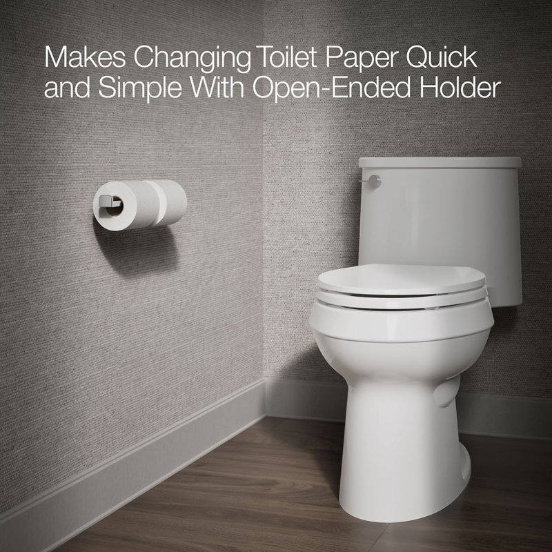 Parallel Double Toilet Paper Holder, Polished Chrome