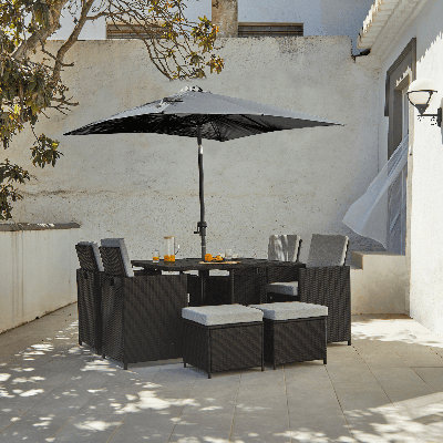 Quinden All Weather Wicker/Rattan 8 - Person with Cushions