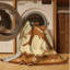 Tapis oriental traditionnel lavable à la machine Cilegon Highland Warrior en brun - reliure beige-2141521860