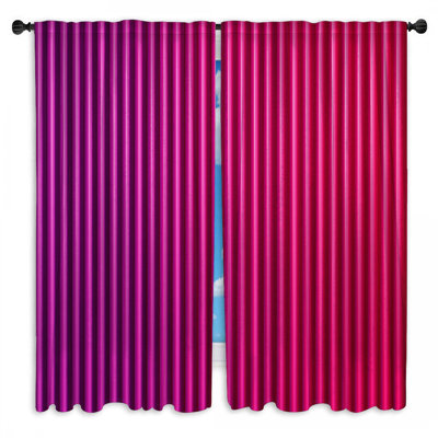 Rideaux verticaux à rayures verticales mauves à rayures transparentes - 2 panneaux