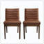 Ensemble de 2 chaises de salle à manger rembourrées avec pieds en caoutchouc