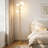 68'' Modern Tree Floor Lamp With Bulbs , Gold Standing Lamp With Frosted Glass Shade For Living Room & Bedroom-680184471
