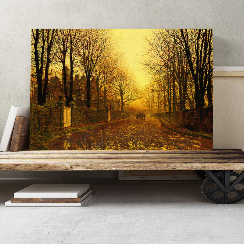 Autumn Evening by John Atkinson Grimshaw - Wrapped Canvas, 40cm H x 60cm W