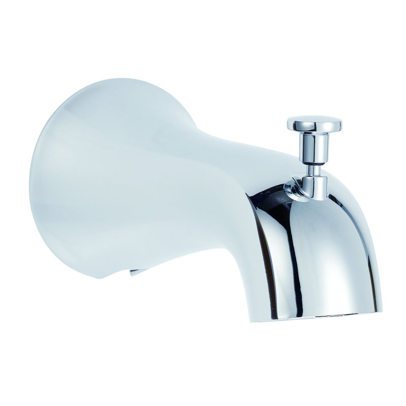 Draper Wall Mounted Tub Spout with Diverter, Chrome