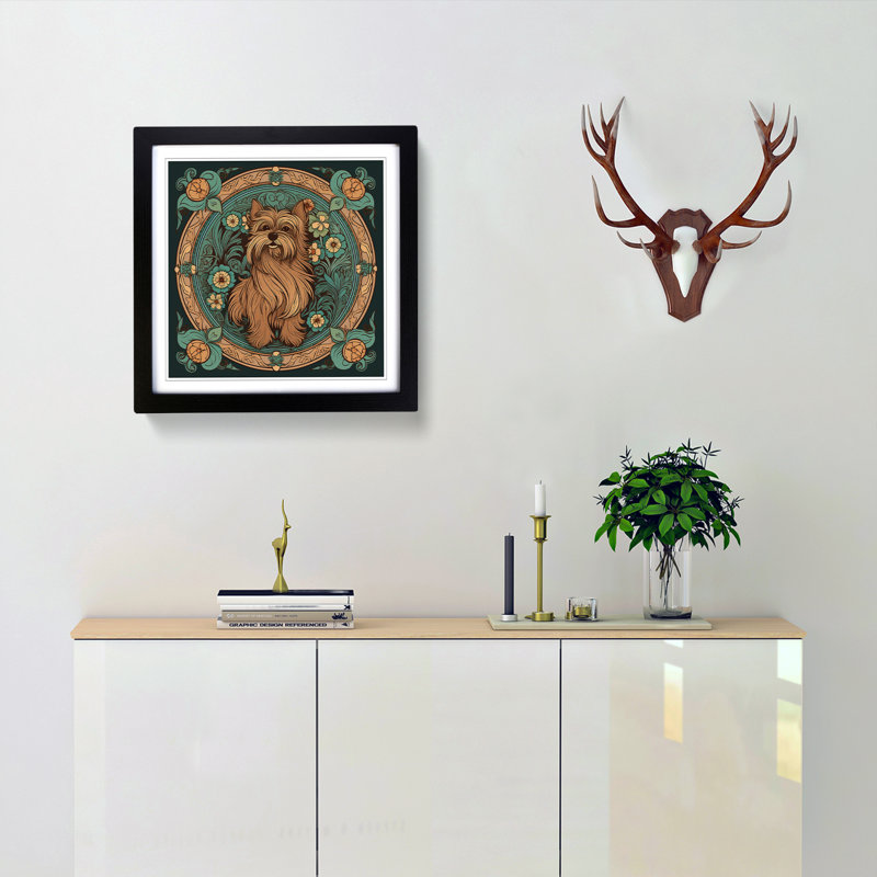 Single Picture Frame Print on Wood, Black Framed