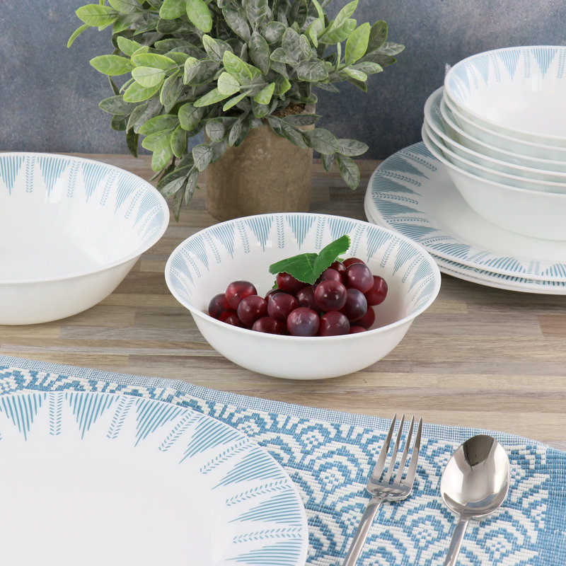 Service de table en verre Gibson - Service pour 4, Bleu