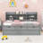 Binnings Twin Size Wood Platform Bed with Shelves and Twin Size Trundle-177424690