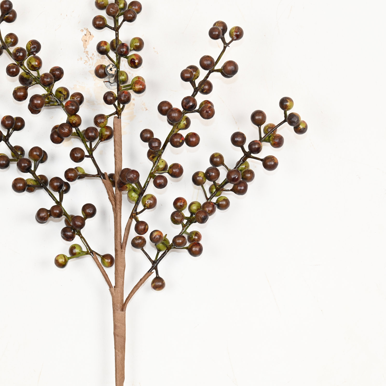 16" Artificial Fall Sprays Berry Branches For Vase Filler, Farmhouse Long Stem Faux Flower For Holidays, Wedding Party Table Decoration, Fall Winter Home Decor, Set Of 5