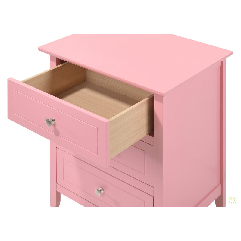 Charmante table de chevet contemporaine, Rose