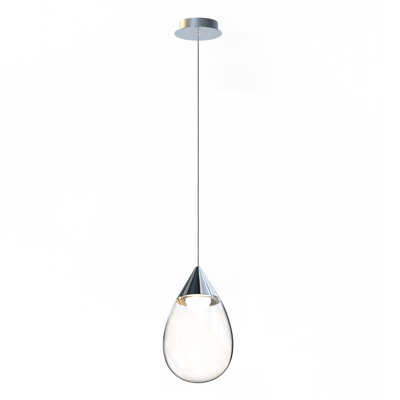 Luminaire suspendu en forme de goutte à DEL 1 lumière Alheidis