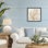 Cadre flottant botanique beige Tides, design par Hannah Dawson