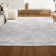 Simsbury Geometric Art Deco Fan Pattern High-Low White/Light Gray Rug