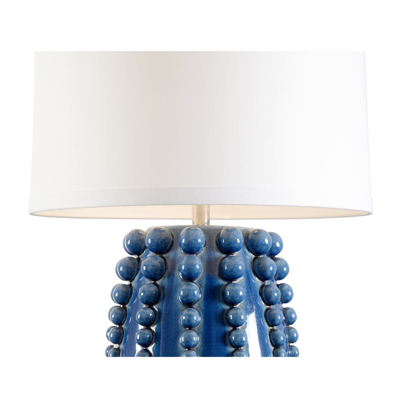 Lampe de table Sea Urchin, Glacis bleu craquelé