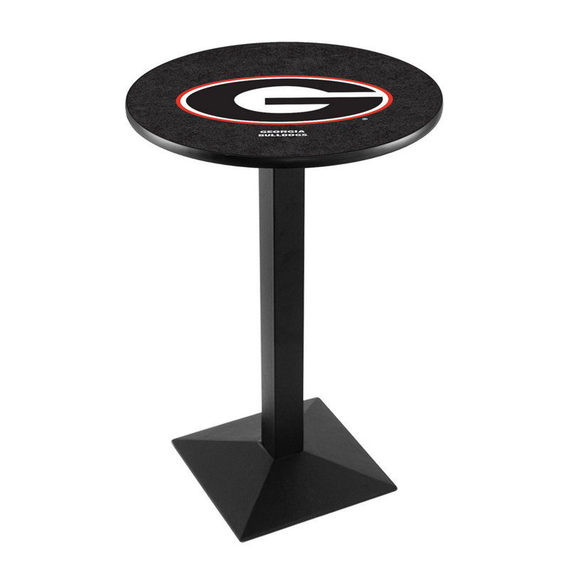 Table bistro NCAA 36 ", Ride noire, Université de Géorgie - Logo Bulldog