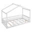 Structure de lit simple en bois avec clôture-681064684
