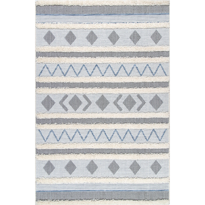 Baty Geometric Indoor Rug, Rectangle 4' x 5'7"