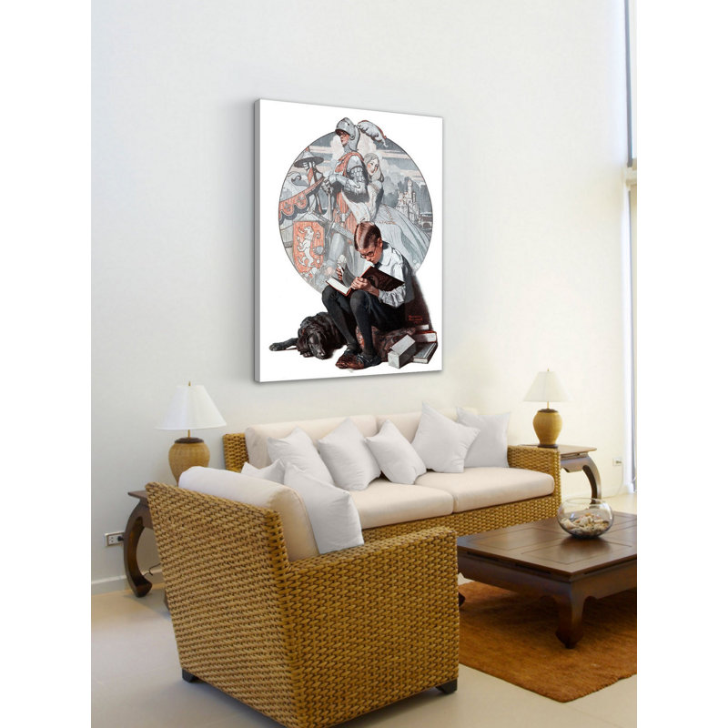 « age of amour » par norman rockwell, reproduction d’art sur toile tendue, H 31 po x l 24 po