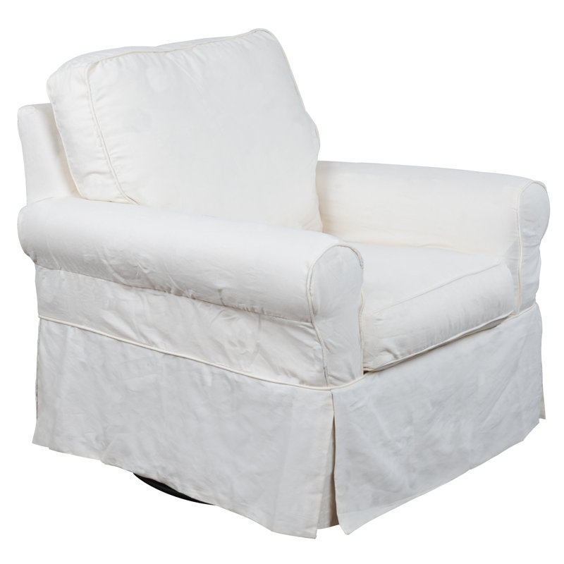 Mahan Swivel Armchair, Warm White