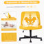 Chaise de bureau jaune avec accoudoirs croisés en lin jaune - polyvalente pour la maison, le bureau et la détente-142817492