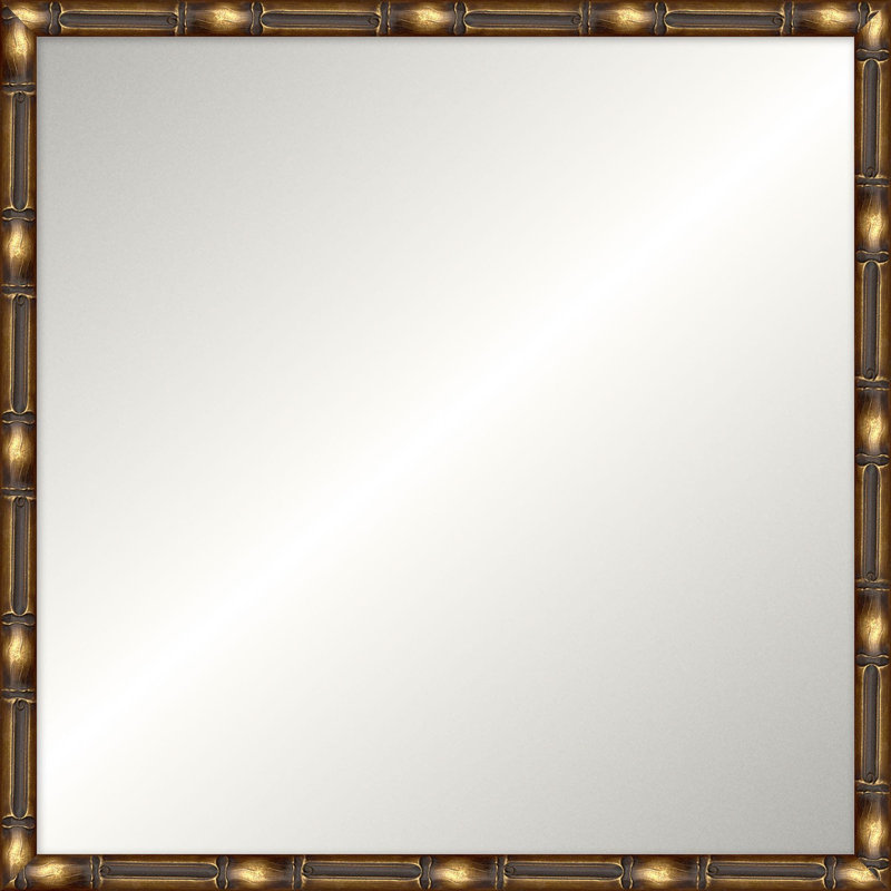 Miroir en bois massif, 23,75 po x 23,75 po, Carré