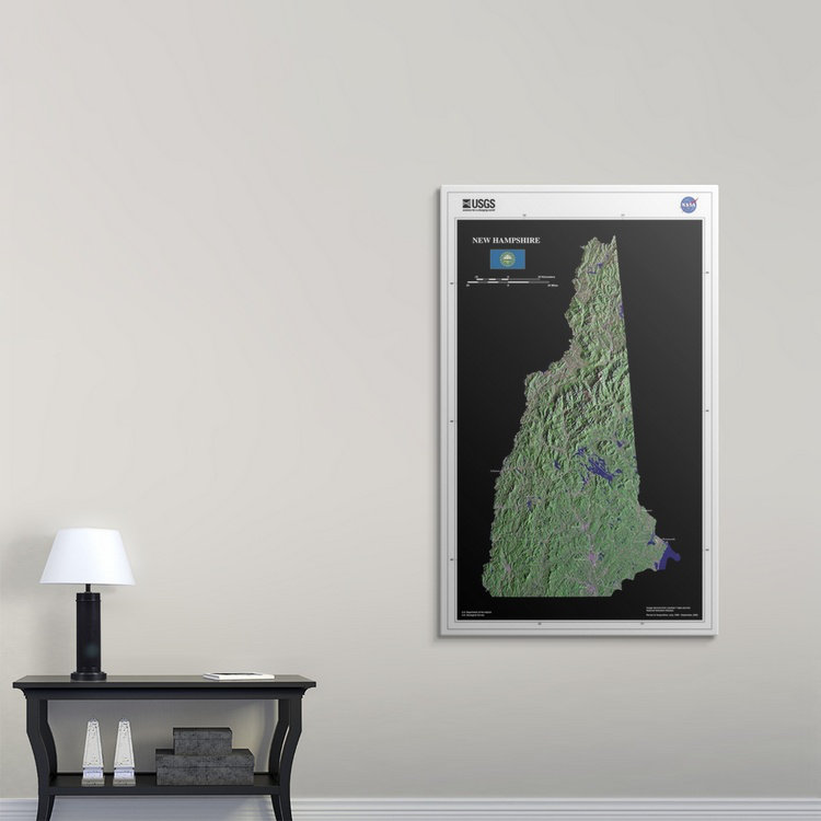 « new hampshire-usg state mosaic », impression, H 24 po x l 15 po x P 1,5 po, Toile