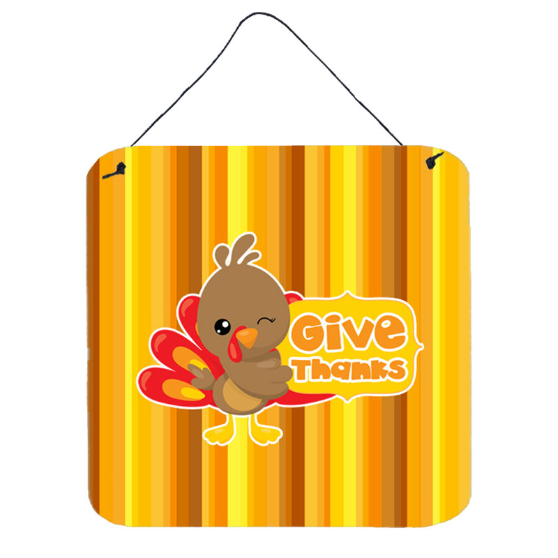 « Turkey give thanks » Aluminium accent décoratif