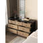 Commode d'appoint de style japonais rétro en bois massif
