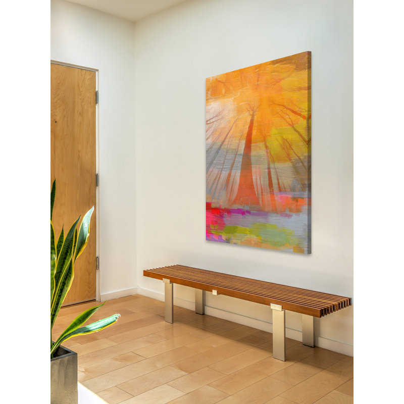 « gold from above » par parvez taj,, reproduction d’art sur toile tendue, H 45 po x l 30 po