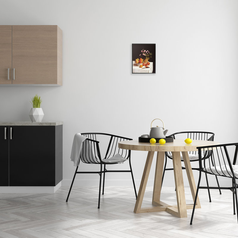 «Fruit & Bouquet Still Life», estampe numérique encadrée par Stellar Design Studio, Giclée encadrée noir minuit