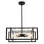 Lustre géométrique carré / rectangulaire à 6 lumières de 19,68 po de style industriel moderne avec cage en métal pour le couloir de l'îlot de cuisine de la salle à manger-118077782