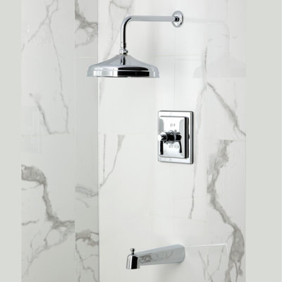 Robinet de baignoire et de douche à pression équilibrée à poignée simple Kingston Brass
