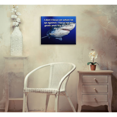 Toile tendue de la galerie ArtsyQuotes par Venus Williams: «Je ne me concentre pas sur ce contre quoi je suis contre. Je me concentre sur mes objectifs et j'essaie d'ignorer le reste.»