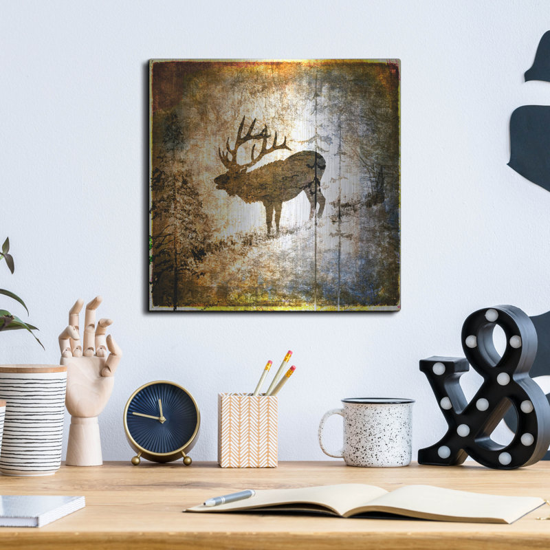 "High Country Elk" par Lightbox Journal sur, H 12 po x l 12 po