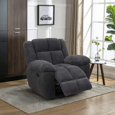 Ensemble de canapé de salon inclinable 3 pièces en velours côtelé de qualité supérieure contemporain et rembourré 