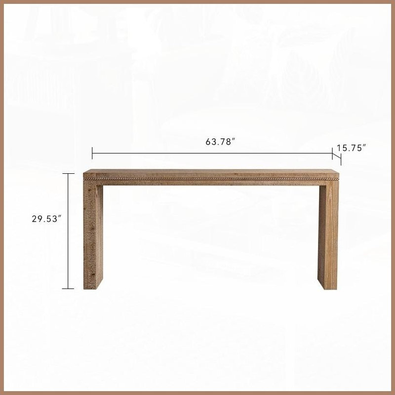 Table basse rétro en bois massif pour le salon et amp; Hall d'entrée, facile à nettoyer avec assemblage rapide