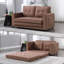 Causeuse-lit capitonnée convertible pliable Megen