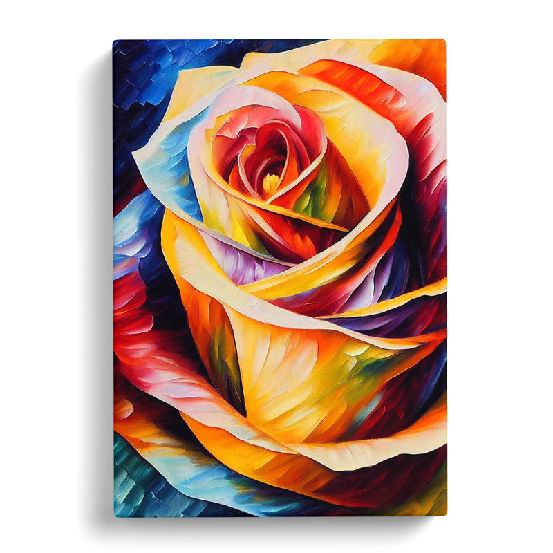 Tobia Rose Flower Painted Vol.1 - Wrapped Canvas Print, 76cm H x 50cm W x 3cm D