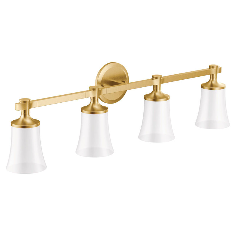 Flara 4-Light Vanity Light, Brushed Gold