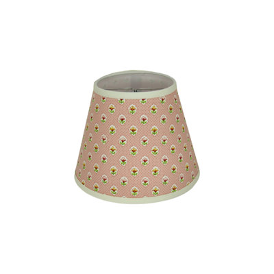 Pink Floral Print Clip-On Lamp Shade