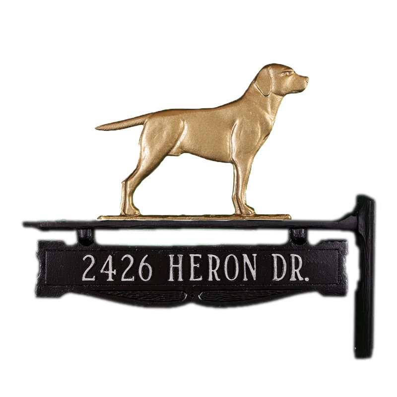 1-Line Address Post, Yes, Gold Bronze