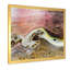Art liquide blanc avec vagues roses et jaunes - impression sur toile moderne-66837824-66837808