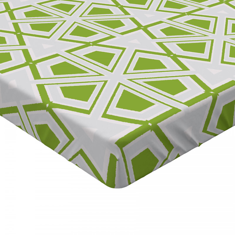 Microfiber Geometric Fitted Sheet, Full Fitted Sheet