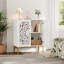 Commode d'appoint blanche, armoire d'appoint avec portes, buffet pour le salon