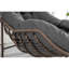 Fauteuil inclinable gris avec chaise berçante