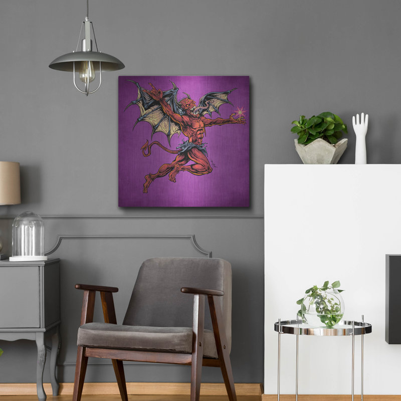 «Red Devil With Wings» par Flyland Designs, H 24 po x l 24 po