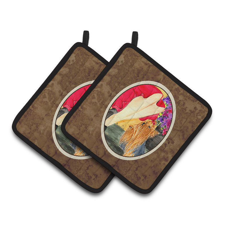 Caroline's Treasures Lady with Yorkie Potholder