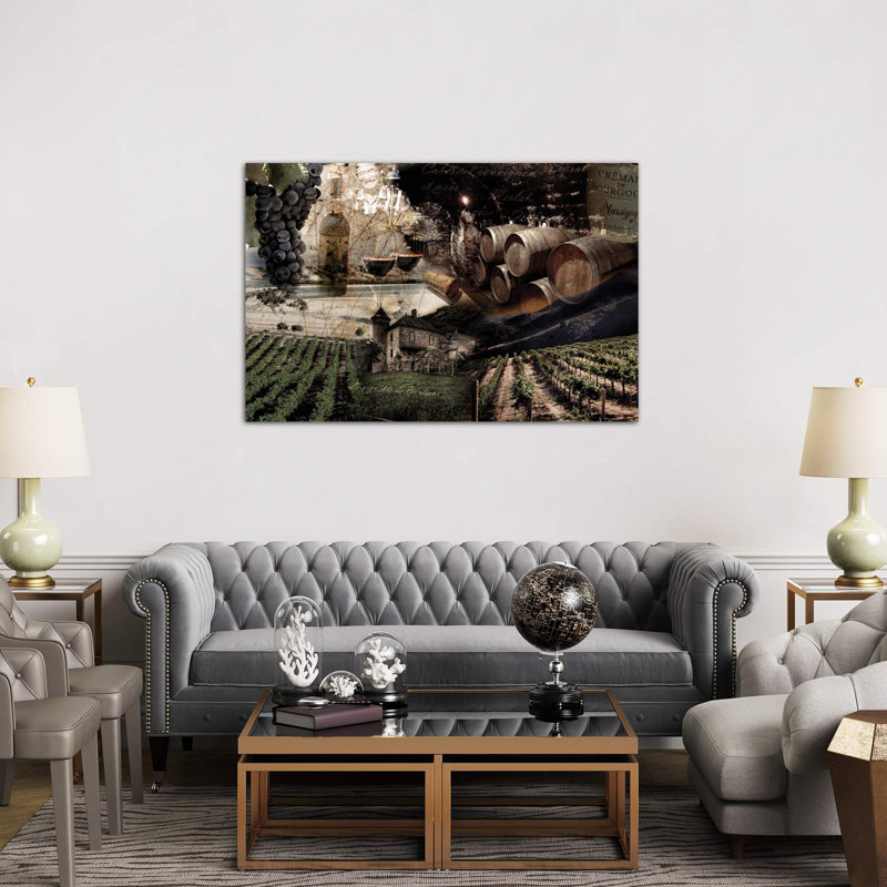 Wine by GraphINC - Print on Canvas, 66.04 cm H x 45.72 cm W x 1.91 cm D, Wrapped Canvas